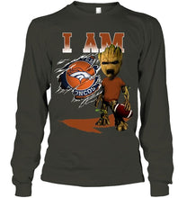 Load image into Gallery viewer, I am Denver Broncos groot shirt