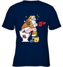 Load image into Gallery viewer, Santa Western Michigan Broncos in bathroom shirt