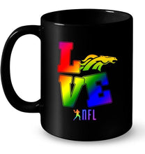 Load image into Gallery viewer, Love Denver Broncos lgbt NFL shirt