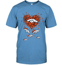 Load image into Gallery viewer, Denver Broncos tiny hearts shape shirt