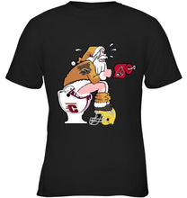 Load image into Gallery viewer, Santa Western Michigan Broncos in bathroom shirt