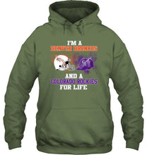 Load image into Gallery viewer, i'm a Denver Bronco and a Colorado Rockie for life shirt
