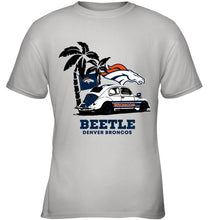 Load image into Gallery viewer, Beetle Denver Broncos on beach shirt