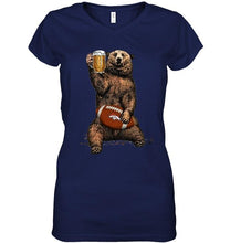 Load image into Gallery viewer, Denver Broncos Beer drinking bear shirt