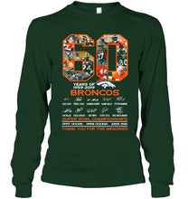Load image into Gallery viewer, 60 years of denver broncos signed shirt