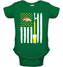 Load image into Gallery viewer, Denver Broncos Beer american flag shirt