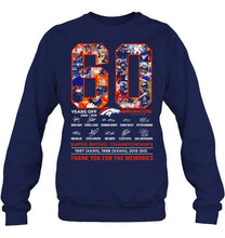 Load image into Gallery viewer, 60 years of Denver Broncos thank you for the memories shirt