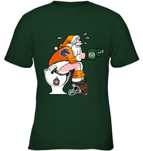 Load image into Gallery viewer, Santa Boise State Broncos in bathroom shirt