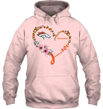 Load image into Gallery viewer, Denver Broncos butterfly heart shirt