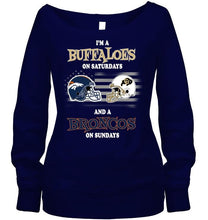 Load image into Gallery viewer, I'm Colorado Buffaloes on Saturdays and Denver Broncos on Sundays shirt