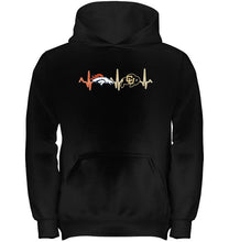 Load image into Gallery viewer, Denver Broncos Colorado Buffaloes heartbeat shirt