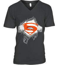 Load image into Gallery viewer, Denver Broncos Superman Ripped shirt