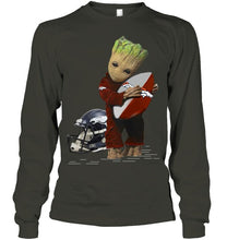 Load image into Gallery viewer, Groot loves Denver Broncos fan hoodie