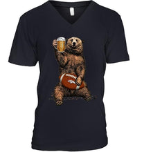 Load image into Gallery viewer, Denver Broncos Beer drinking bear shirt
