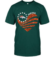 Load image into Gallery viewer, Denver Broncos glitter heart shirt