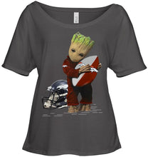 Load image into Gallery viewer, Groot loves Denver Broncos fan hoodie