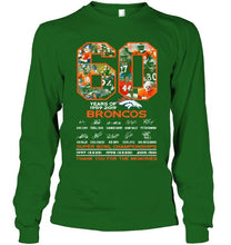 Load image into Gallery viewer, 60 years of denver broncos signed shirt