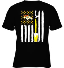Load image into Gallery viewer, Denver Broncos Beer american flag shirt