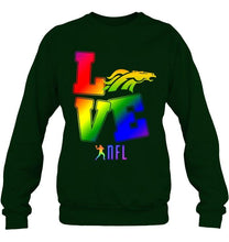 Load image into Gallery viewer, Love Denver Broncos lgbt NFL shirt