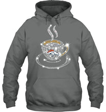 Load image into Gallery viewer, Denver Broncos coffee cup diamond glitter shirt