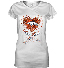 Load image into Gallery viewer, Denver Broncos tiny hearts shape shirt