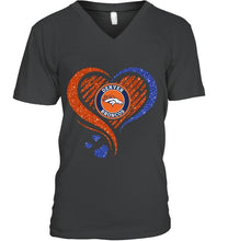 Load image into Gallery viewer, Denver Broncos heart glittering shirt
