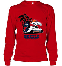 Load image into Gallery viewer, Beetle Denver Broncos on beach shirt