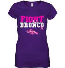 Load image into Gallery viewer, Fight like a Bronco Denver Broncos br east cancer support fan shirt