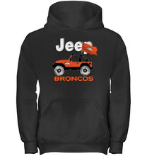 Load image into Gallery viewer, Jeep Denver Broncos fan hoodie