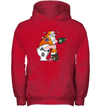 Load image into Gallery viewer, Santa Boise State Broncos in bathroom shirt