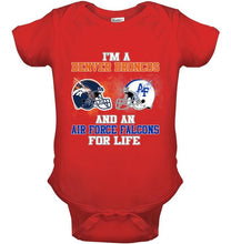Load image into Gallery viewer, i'm a Denver Bronco and an Air Force Falcon for life shirt