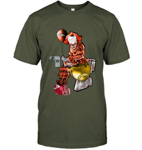 Load image into Gallery viewer, IT Denver Broncos in toilet halloween hoodie