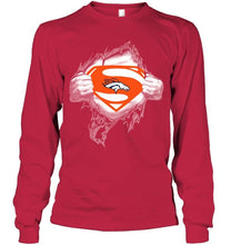 Load image into Gallery viewer, Denver Broncos Superman Ripped shirt