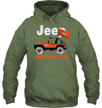 Load image into Gallery viewer, Jeep Denver Broncos fan hoodie