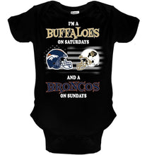 Load image into Gallery viewer, I'm Colorado Buffaloes on Saturdays and Denver Broncos on Sundays shirt