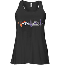 Load image into Gallery viewer, Denver Broncos Colorado Rockies heartbeat shirt