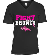 Load image into Gallery viewer, Fight like a Bronco Denver Broncos br east cancer support fan shirt