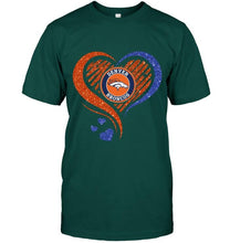 Load image into Gallery viewer, Denver Broncos heart glittering shirt