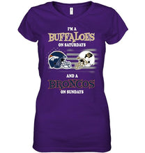 Load image into Gallery viewer, I'm Colorado Buffaloes on Saturdays and Denver Broncos on Sundays shirt