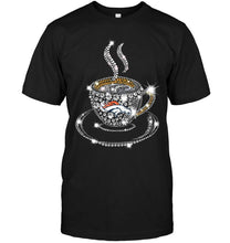 Load image into Gallery viewer, Denver Broncos coffee cup diamond glitter shirt