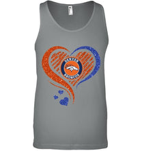 Load image into Gallery viewer, Denver Broncos heart glittering shirt