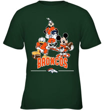 Load image into Gallery viewer, Denver Broncos mickey donald goofy fan shirt