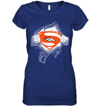 Load image into Gallery viewer, Denver Broncos Superman Ripped shirt