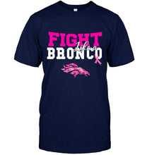 Load image into Gallery viewer, Fight like a Bronco Denver Broncos br east cancer support fan shirt