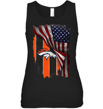 Load image into Gallery viewer, Denver Broncos american flag fan hoodie