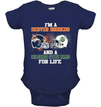 Load image into Gallery viewer, i'm a Denver Bronco and a Colorado State Ram for life shirt