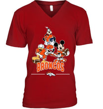 Load image into Gallery viewer, Denver Broncos mickey donald goofy fan shirt