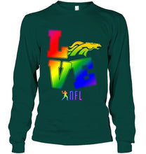 Load image into Gallery viewer, Love Denver Broncos lgbt NFL shirt