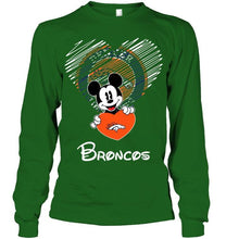 Load image into Gallery viewer, Mickey loves Denver Broncos fan hoodie