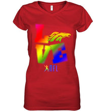Load image into Gallery viewer, Love Denver Broncos lgbt NFL shirt